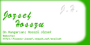 jozsef hosszu business card